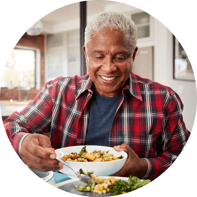 dentures patient eating