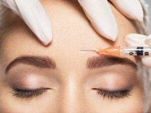 Woman getting BOTOX injection